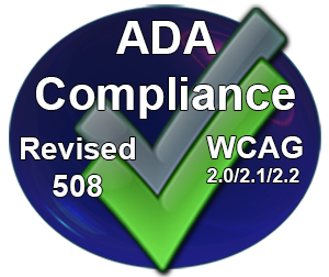 Overlapping Spheres representing ADA Compliance encompassing components of both WCAG 2.2 and Section 508 Guidelines